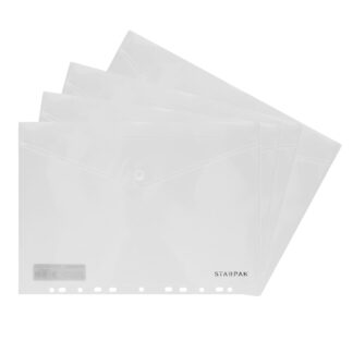 DOCUMENT ENVELOPE PP A4, TRANSPARENT WITH EUROPERFORATION