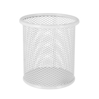 MESH PENCIL CUP WHITE