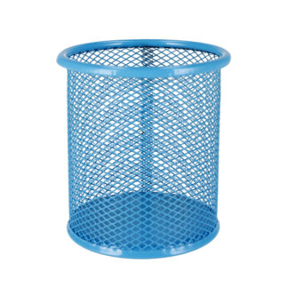 MESH PENCIL CUP LIGHT BLUE