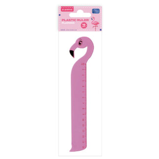 PLASTIC RULER 15CM FLAMING