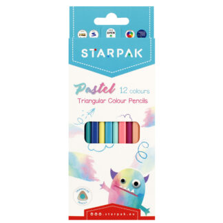 PASTEL TRIANGULAR COLOUR PENCILS 12 COL.