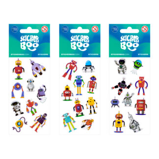 STICKERS 6,6X18CM ROBOTS