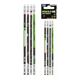 PENCIL WITH ERASER 4 PCS