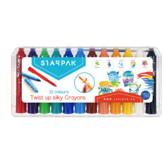 TWIST-UP SILKY CRAYONS 12 COL.