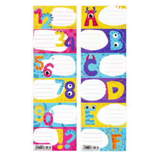 EXERCISE BOOK STICKERS LETTERS,DIGITS