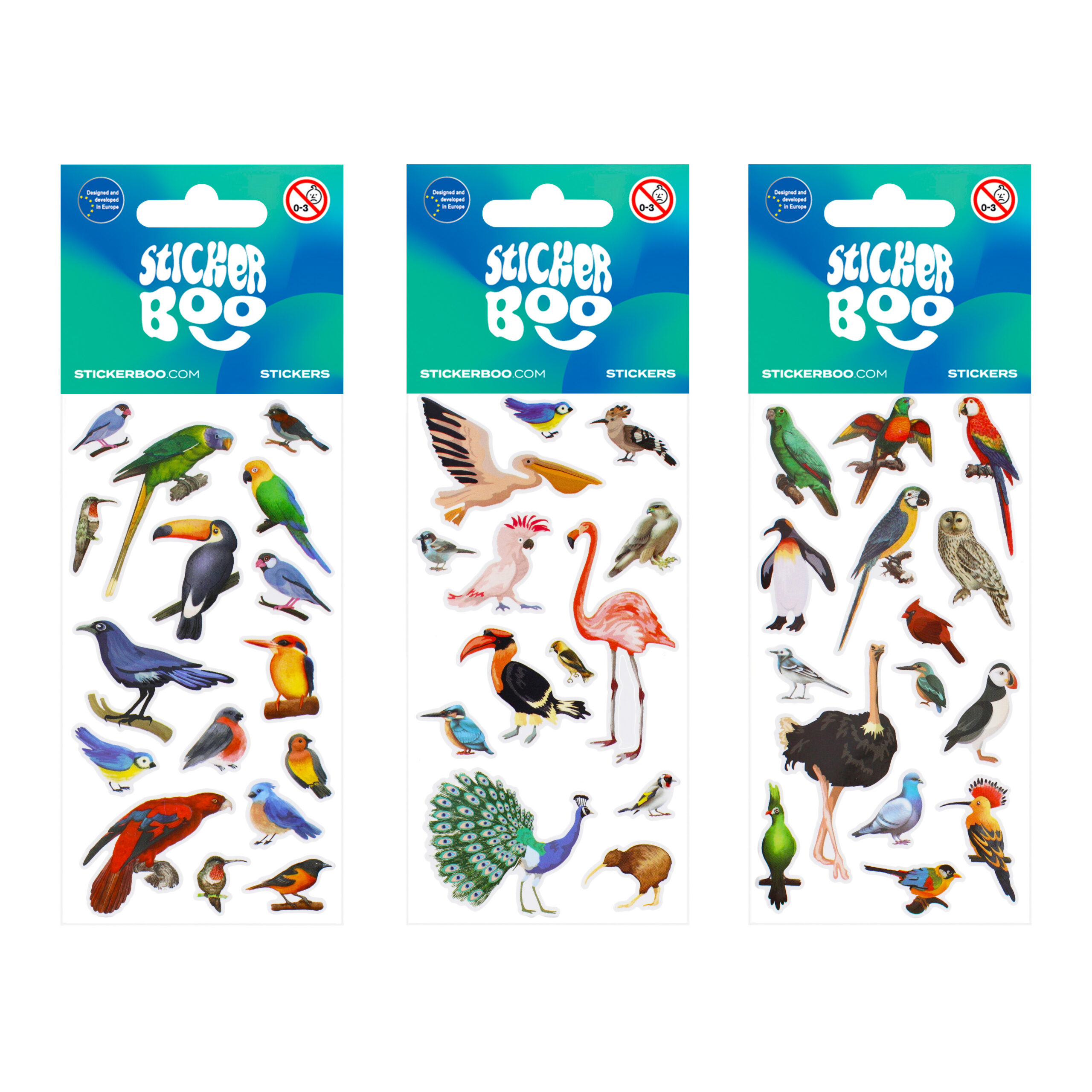 STICKERS 6,6X18CM BIRDS 2