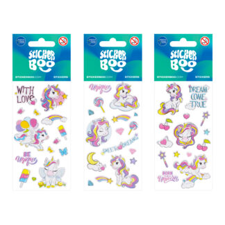 STICKERS 6,6X18CM UNICORN 2