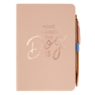 SET NOTES 11x16,5CM WITH BALLPEN ROSE GOLD