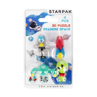 ERASERS 3D PUZZLE 4 PCS SPACE