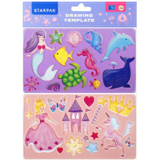PLASTIC DRAWING TEMPLATE PRINCESSES