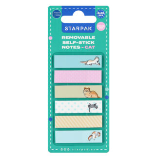 REMOVABLE SELF-STICK NOTES 45X12MM, 6X20SH, CAT