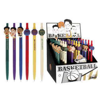 RETRACTABLE BALL PEN BASKETBALL