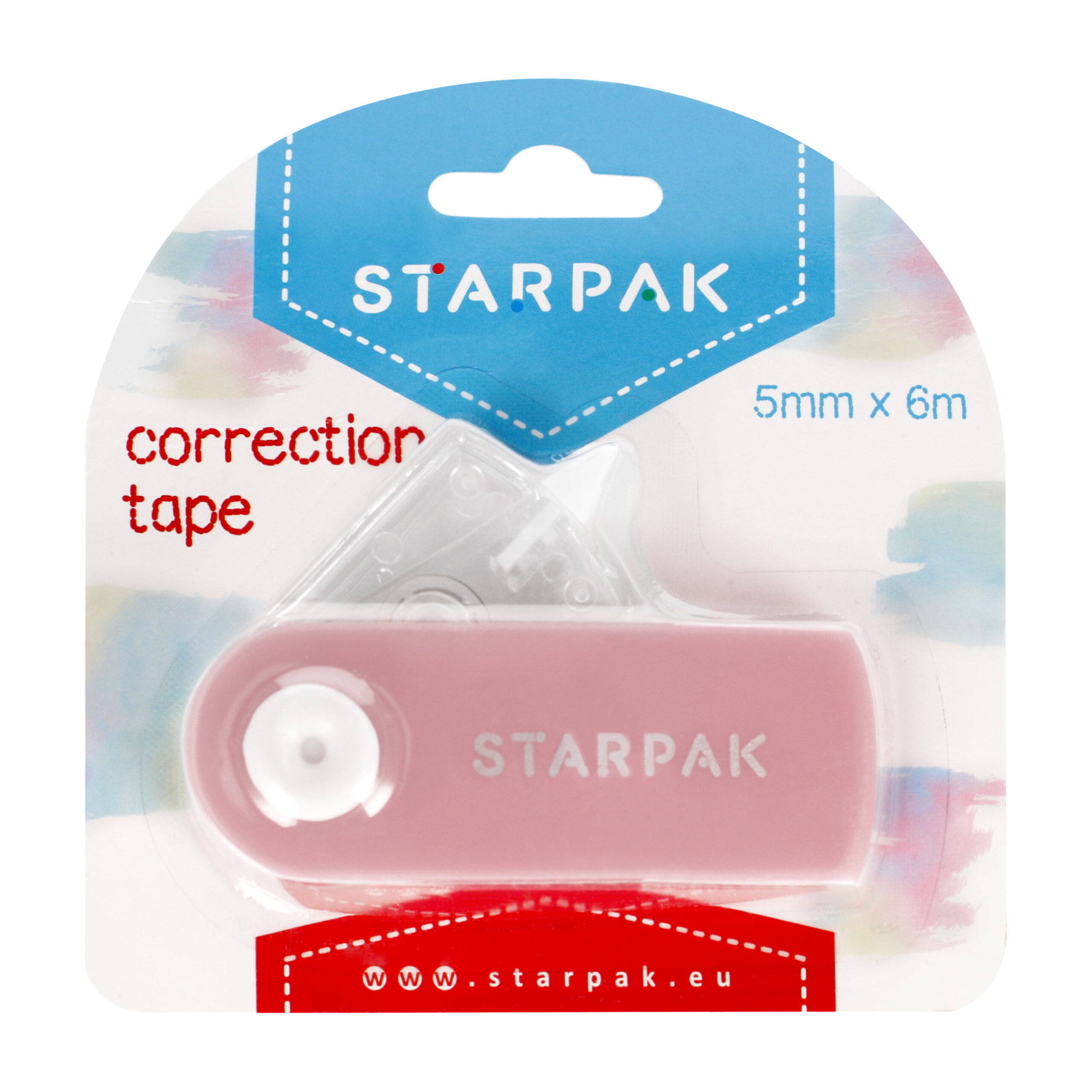 CORRECTION TAPE 5MM/6M STK PASTEL PINK
