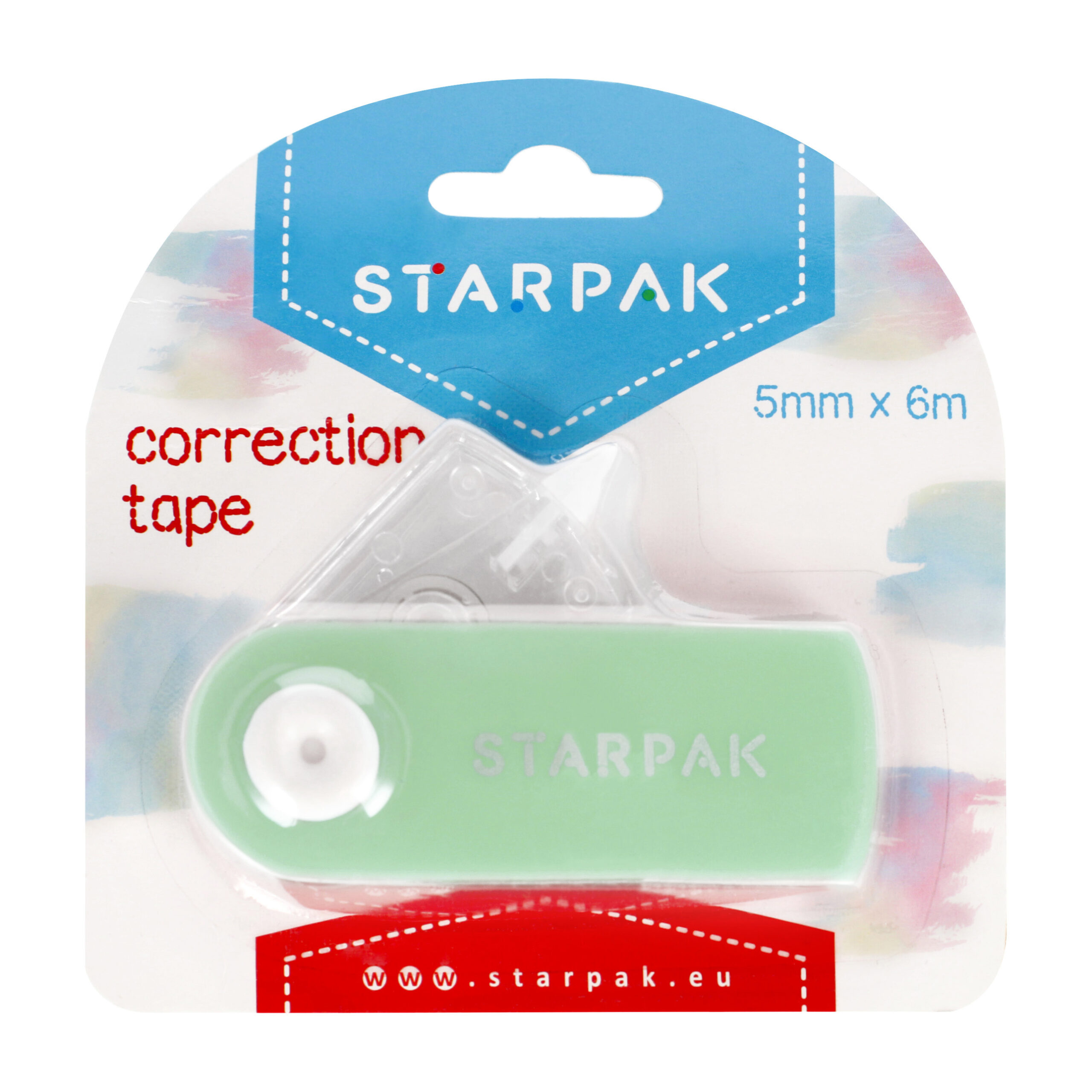 CORRECTION TAPE 5MM/6M STK PASTEL GREEN