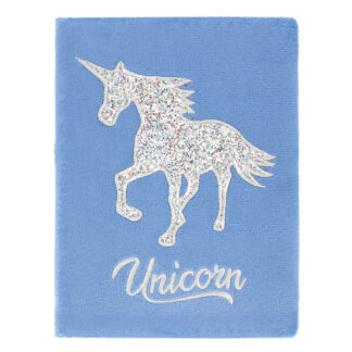 PLUSH NOTEBOOK UNICORN A5