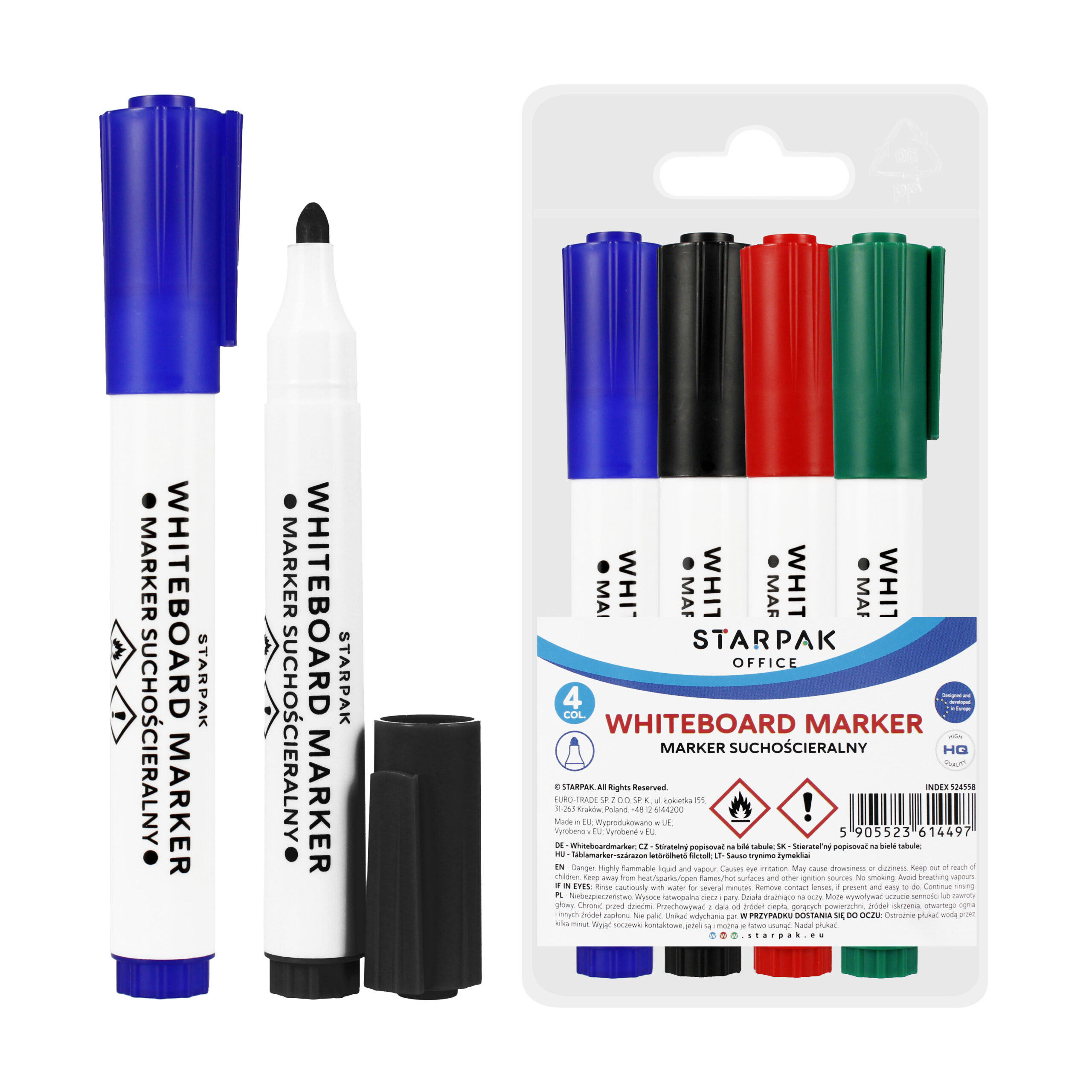 WHITEBOARD MARKER STK 4 COL.