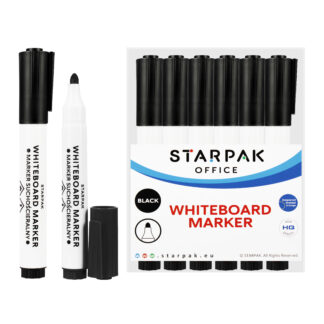 WHITEBOARD MARKER STK BLACK, 12 PCS