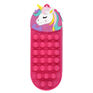 SILICON PENCIL CASE STK POP-IT UNICORN