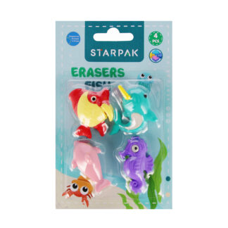 ERASERS 3D PUZZLE 4 PCS FISH