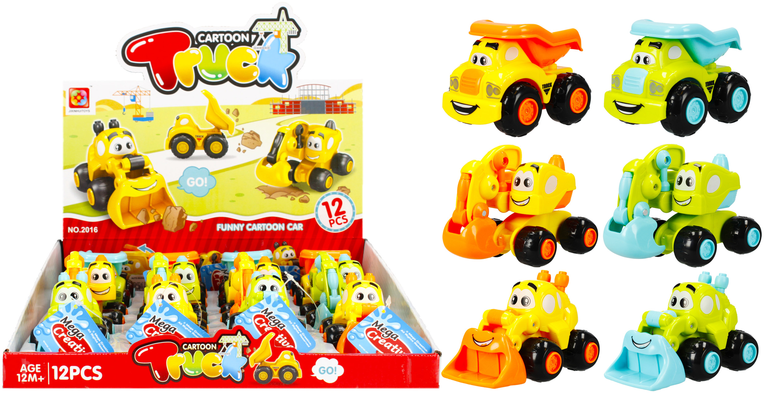 CARTOON CAR DISP 9CM