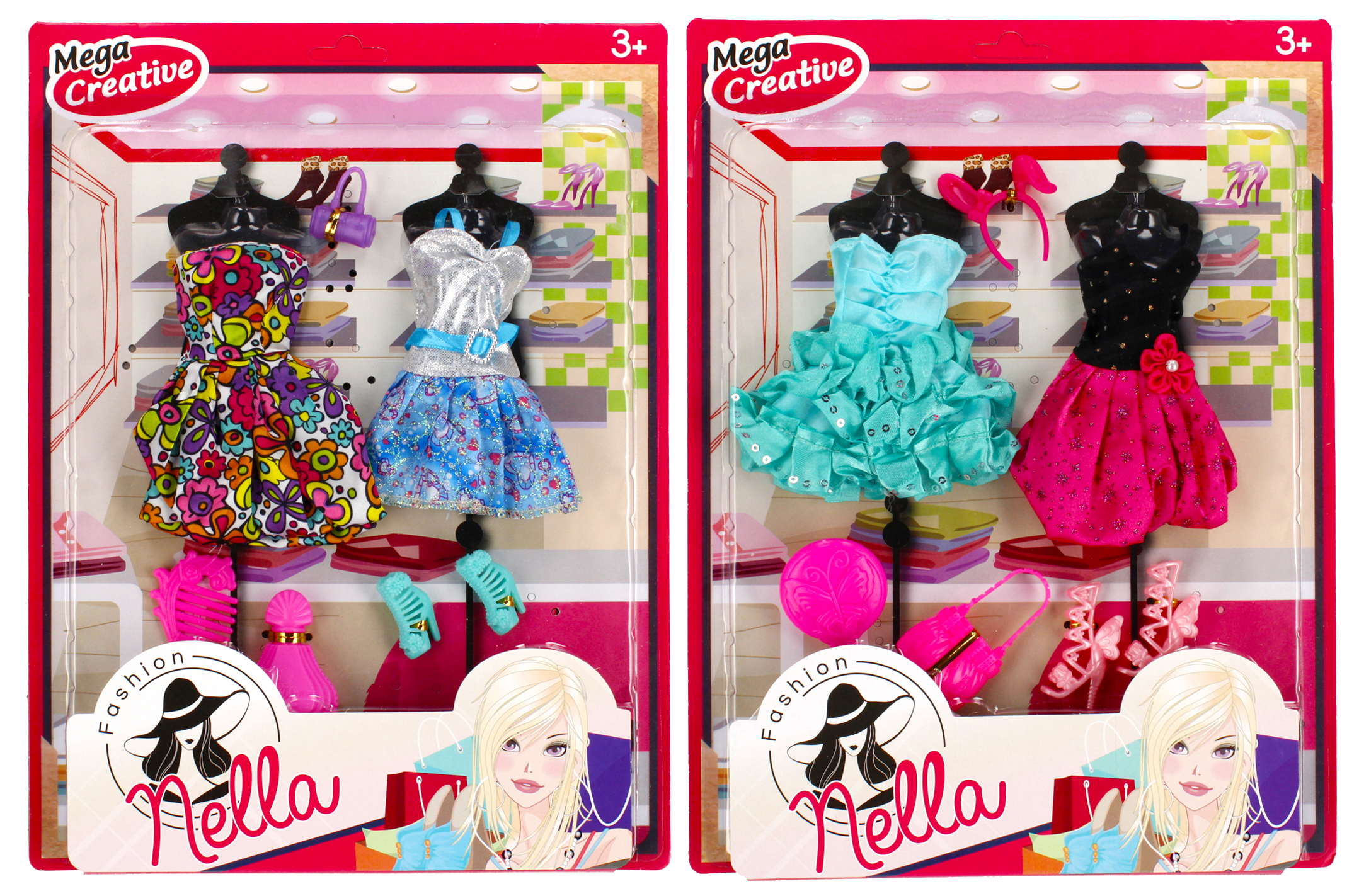 NELLA -DOLL ACCESSORIES CLOTHES B/C 25X33X3