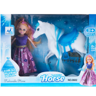HORSE WITH DOLL SET WB 27X20X7