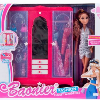 DOLL 29CM B/O +ACCESS. (WARDROBE) WB 37CM