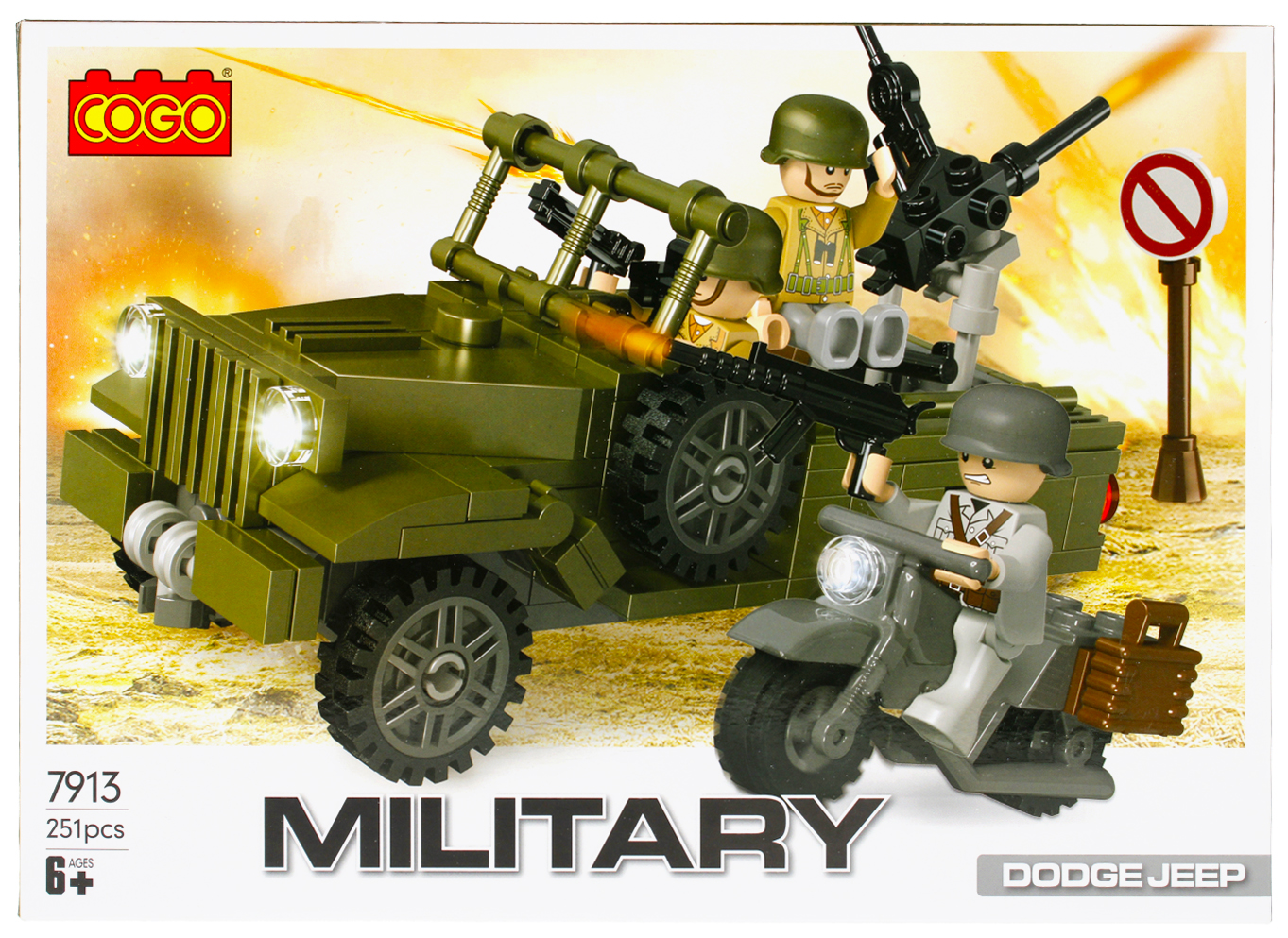 BLOCKS - CONSTRUCTION BLOCKS MILITARY 251PCS 35X25X7
