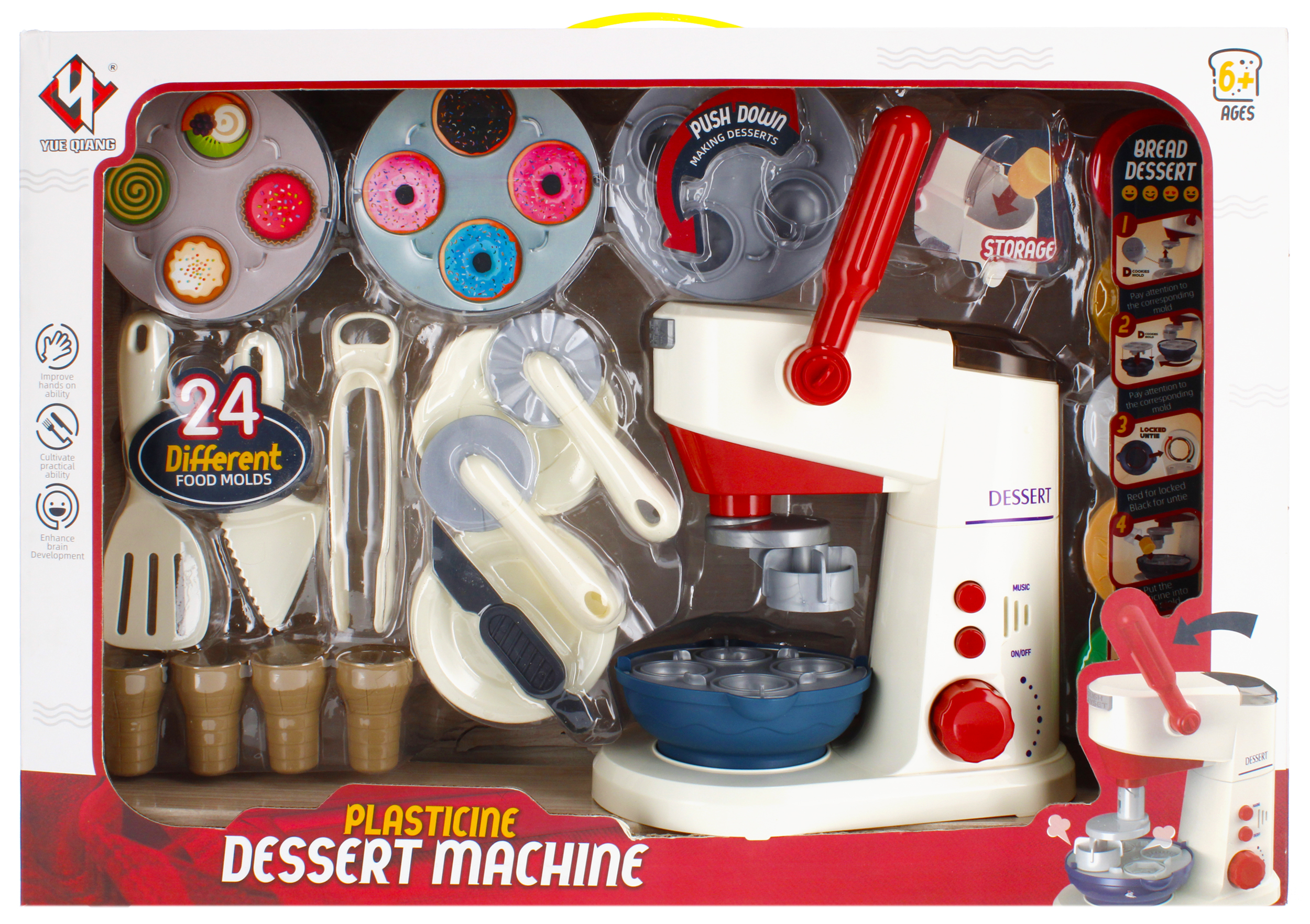COLOUR DOUGH REAL SET + ACCESS. B/O ICE CREAM 50X35X14