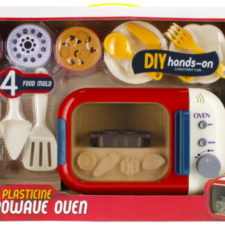 COLOUR DOUGH REAL SET + ACCESS. B/O MICROWAVE OVEN 46X28X11