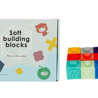 BABY TOYS - SENSORY BLOCKS 2IN1 12PCS 24X17X7