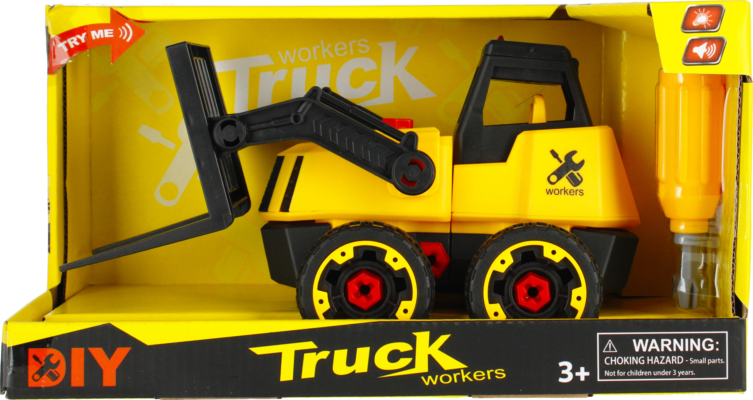 CAR - CONSTRUCTION CAR B/O DIY (FORKLIFT) PBH 29X16X15