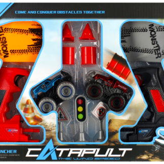 CAR - OFF ROAD CAR SET WITH LAUNCHER 2PCS WB 39X27X7