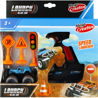 MY CITY CAR - OFF-ROAD CAR SET WITH LAUNCHER WB 25X26X7