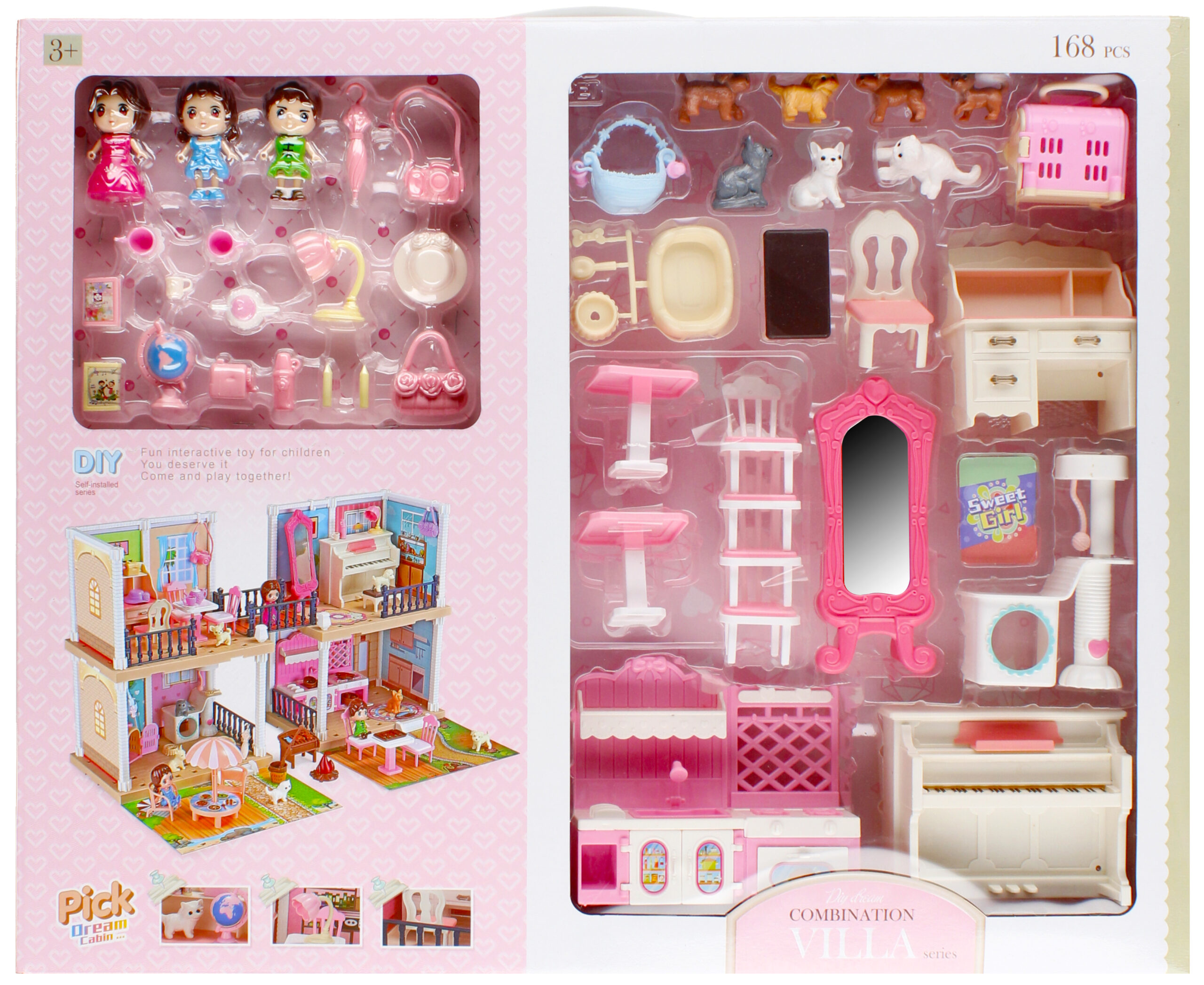 HOUSE SET + ACCESS.- DIY SET 168PCS WB 59X48X9