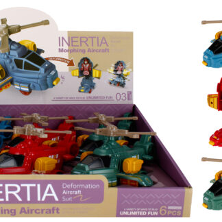 HELICOPTER 2 IN 1  ROBOT DISP 16CM