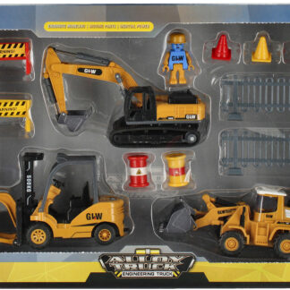 CAR - CONSTRUCTION CAR MET SET WB  34X24X7