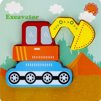 BABY TOY - PUZZLE WOODEN PUZZLE PCV 15X15X2