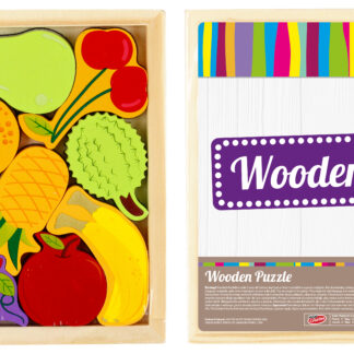 BABY TOYS - WOODEN PUZZLE-FRUIT FOL 17X17X2