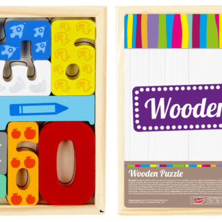 BABY TOYS - WOODEN PUZZLE-NUMBERS FOL 17X17X2
