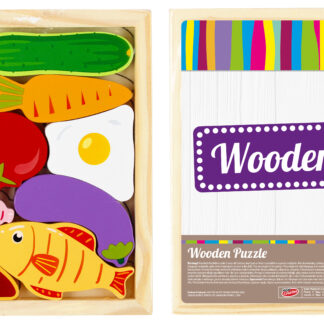 BABY TOYS - WOODEN PUZZLE-EATS FOL 17X17X2