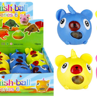 SQUEEZE SOFT ANIMALS MIX4 DISP 6CM