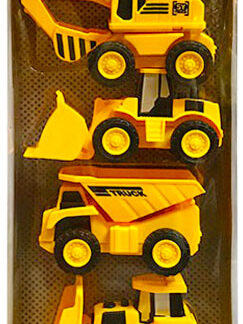 CAR - CONSTRUCTION CAR 4PCS CARTOON WB  13X34X6