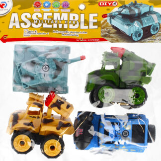 CAR - MILITARY CAR DIY MIX 4PCS PBH  33X31X9
