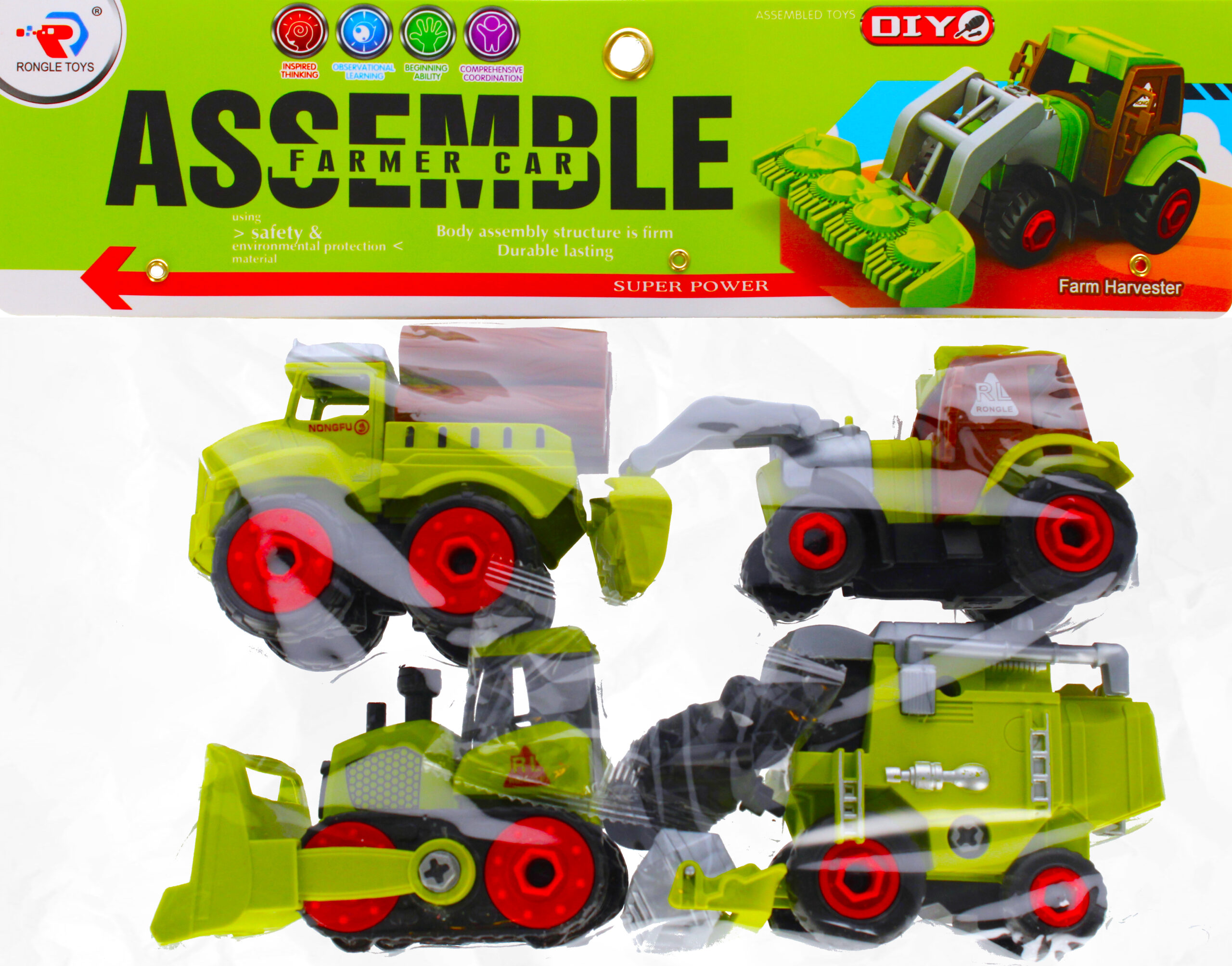 CAR - CONSTRUCTION CAR DIY 4PCS PBH 35X27X8