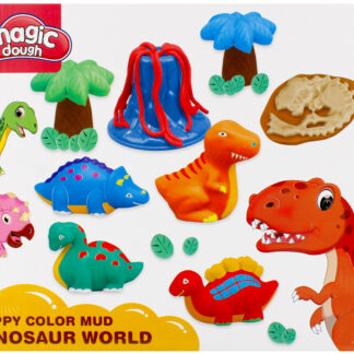 COLOUR DOUGH SET + ACCESS. (DINO) BOX 30X25X7