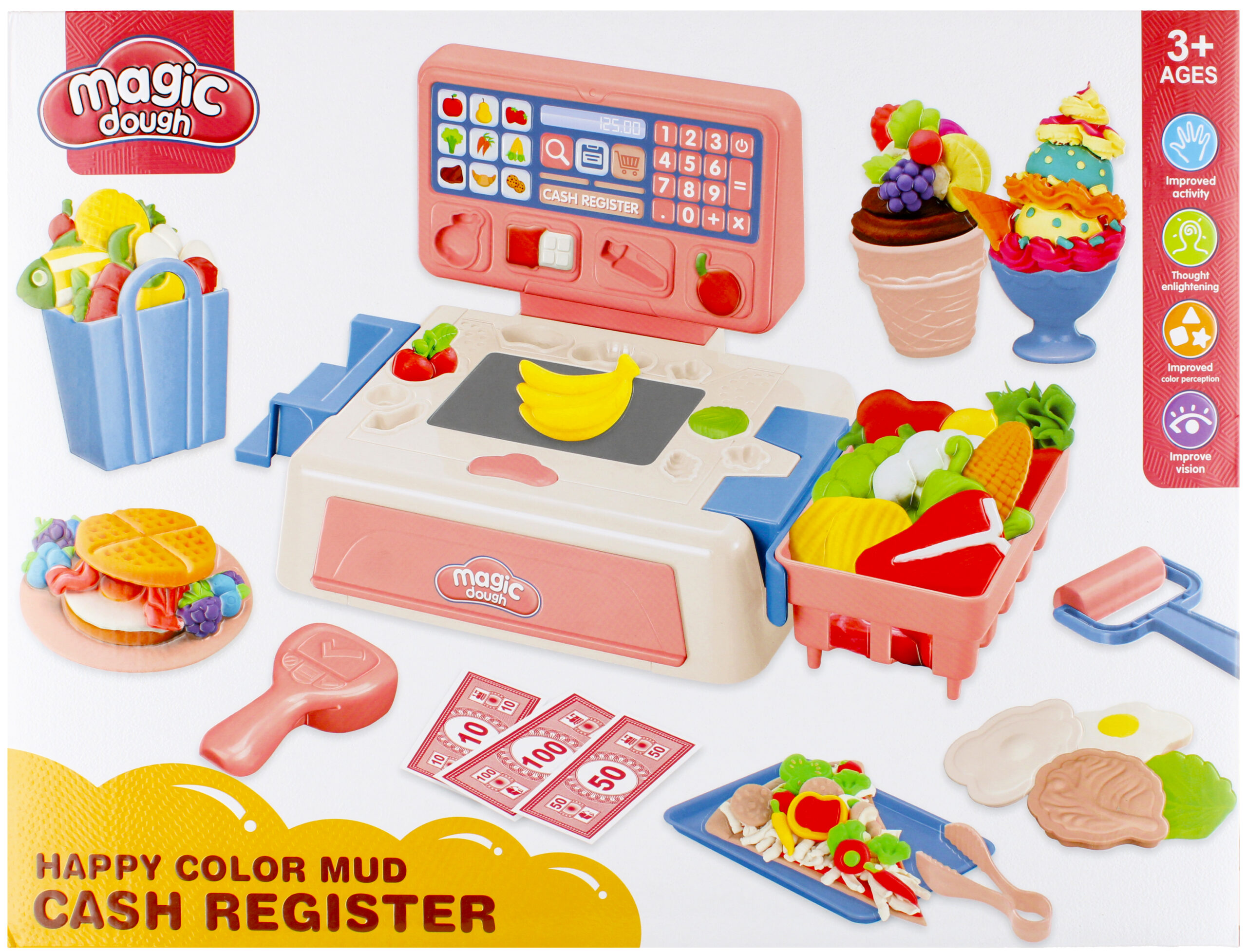 COLOUR DOUGH SET SUPERMARKET BOX 40X30X8