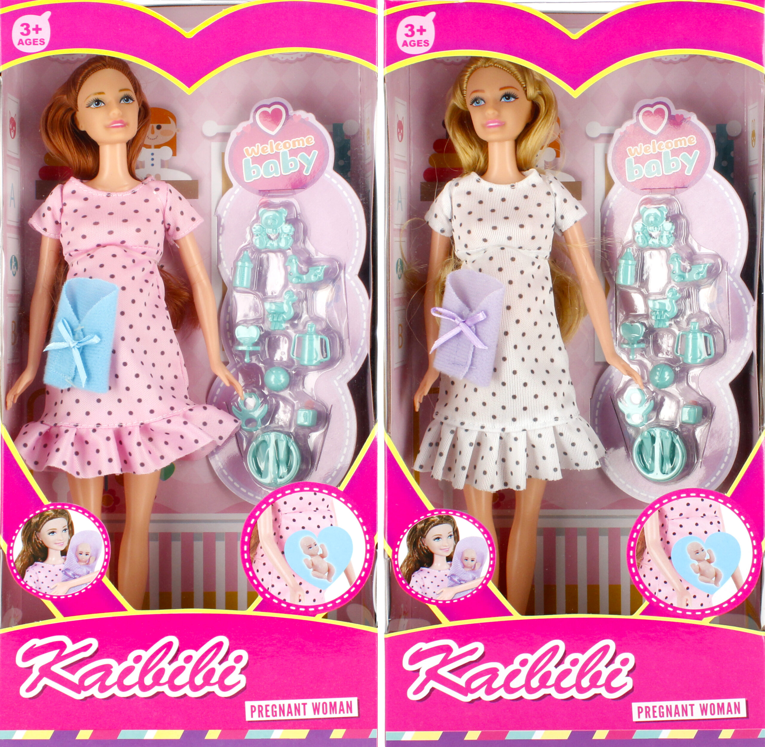 DOLL 29CM + ACCESS PREGNANT WB 16X33X6