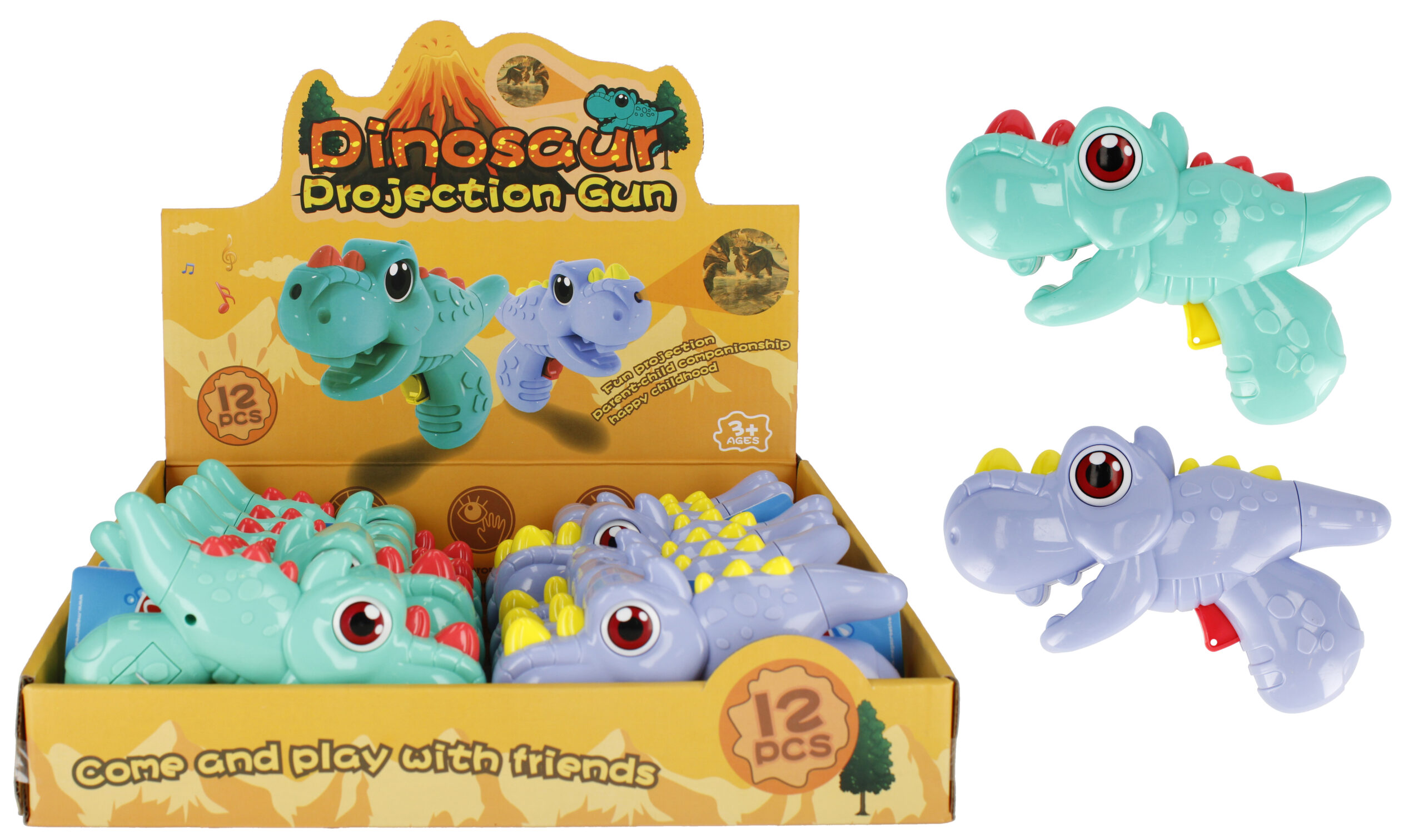 GUN B/O DINO DISP 15CM