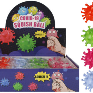 SQUEZZE BALL VIRUS B/O 8CM MIX4 DISP 8CM